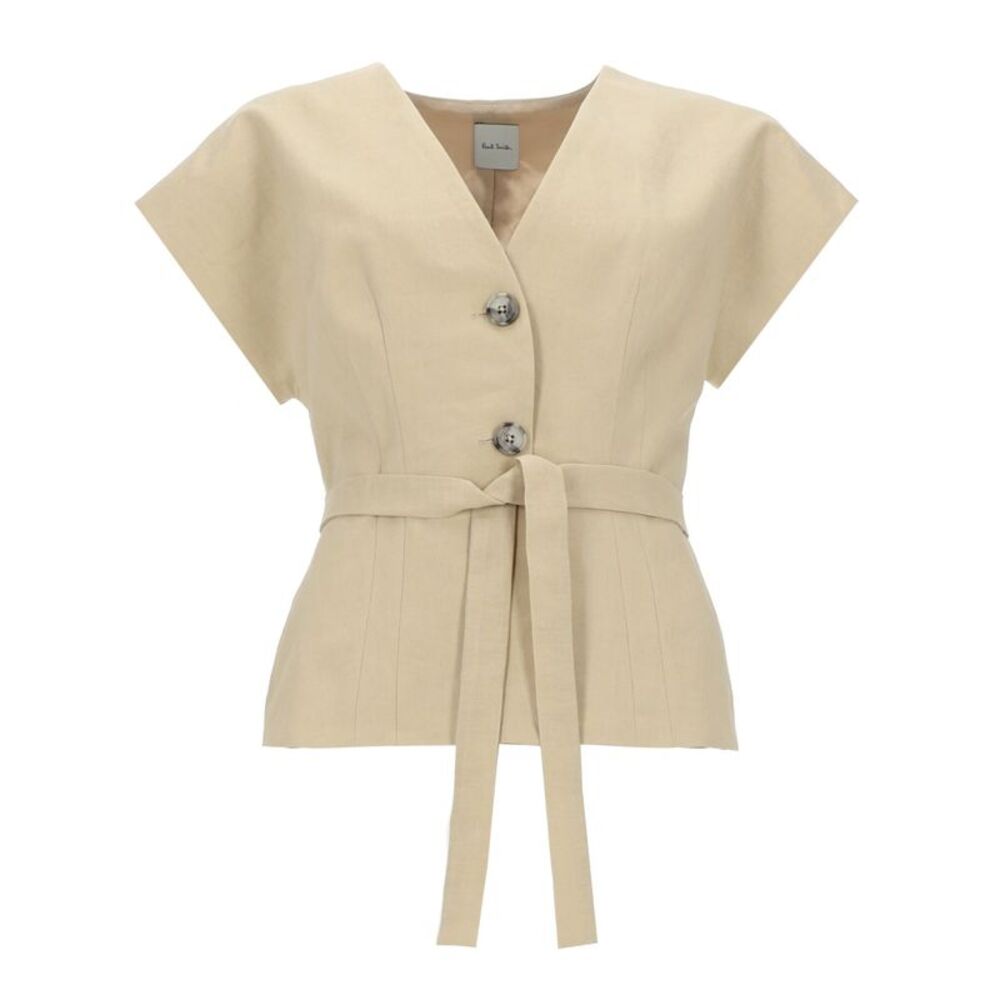 Paul Smith Women Top In Lino Con Cintura